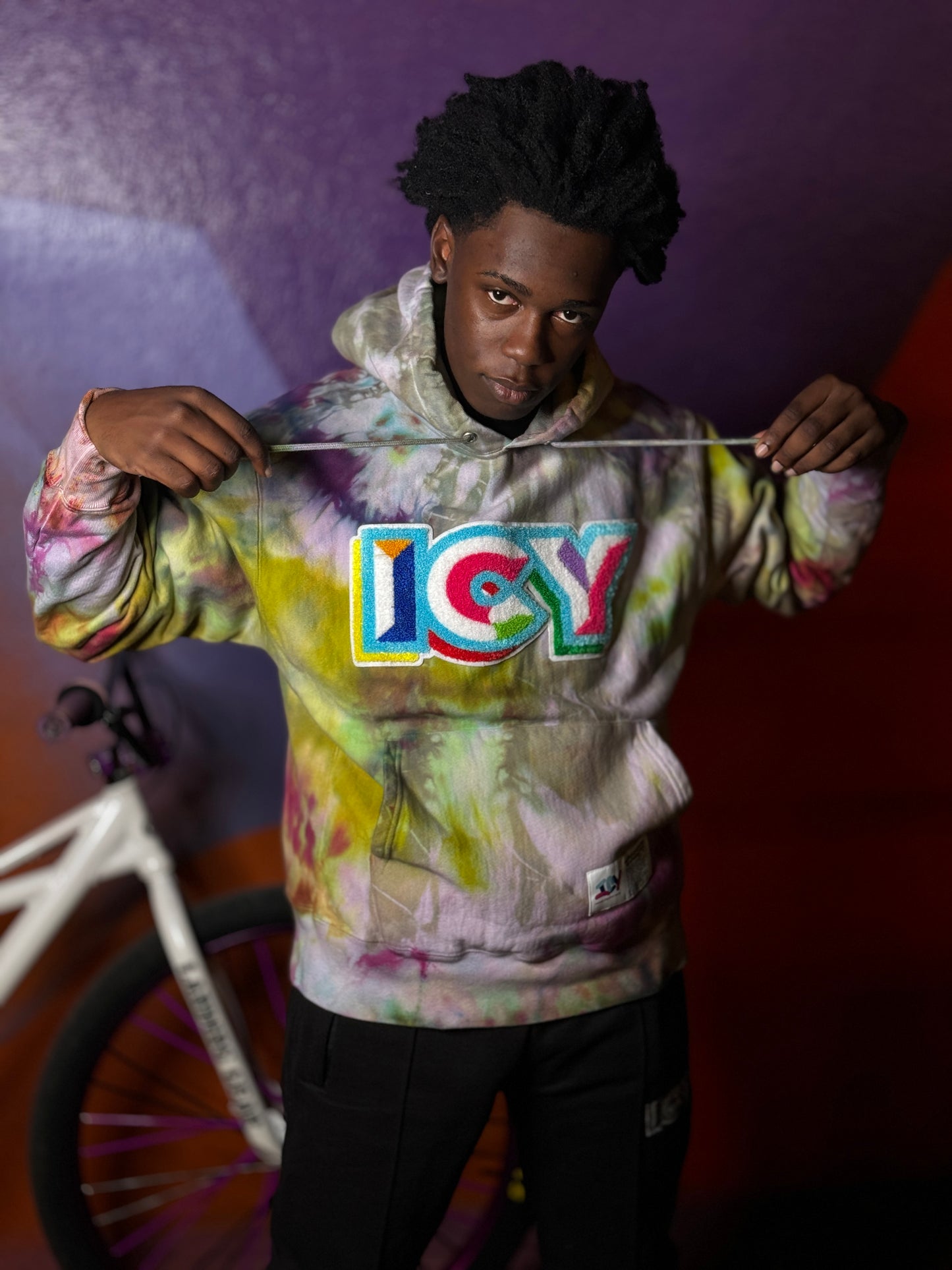 Hand-Dyed ICY Chenille Hoodie